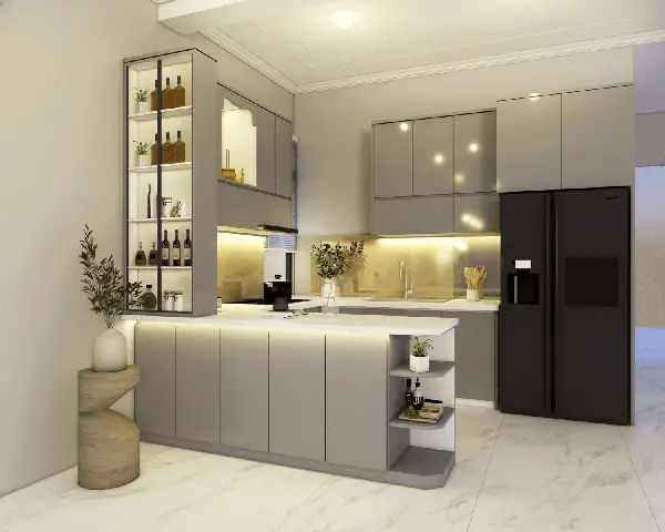 Phòng Bếp Có Quầy Bar