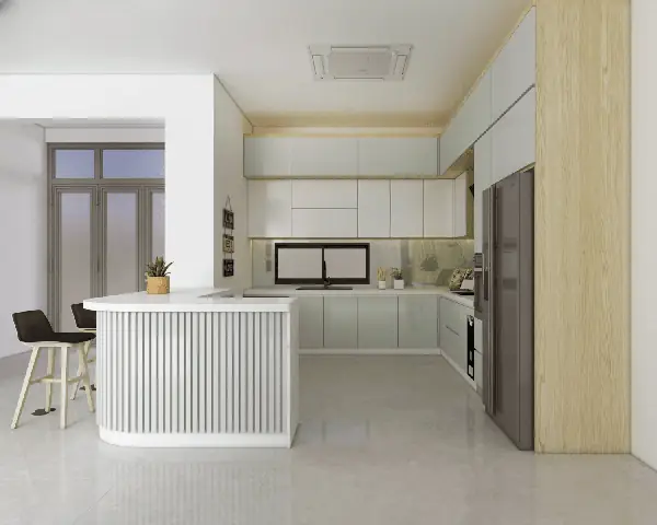 Phòng Bếp Có Quầy Bar