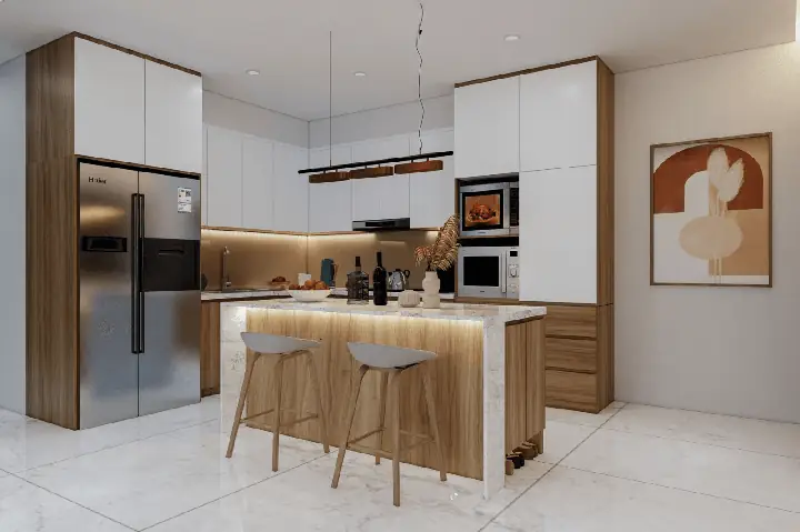 Mẫu Phòng Bếp Có Quầy Bar