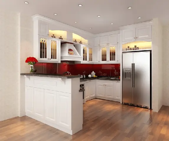 Mẫu Tủ Bếp Cổ Điển
