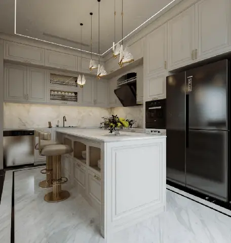 Tủ Bếp Tân Cổ Điển