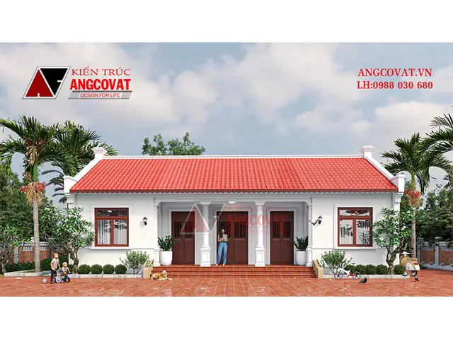 Phối Cảnh Kiến Trúc Ấn Tượng Mẫu Nhà Cấp 4 3 Gian 100m2