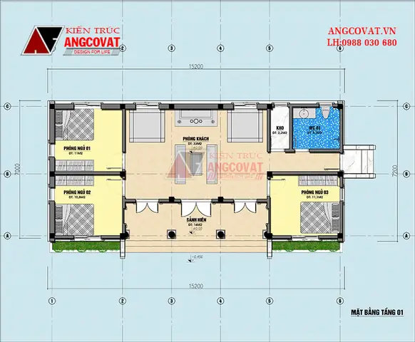 Bản Vẽ Công Năng Nhà Cấp 4 1 Tầng 100m2 Truyền Thống Bản Vẽ Công Năng Nhà Cấp 4 1 Tầng 100m2 Truyền Thống