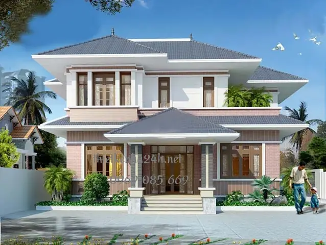 Kiến Trúc Nhà Vuông 2 Tầng