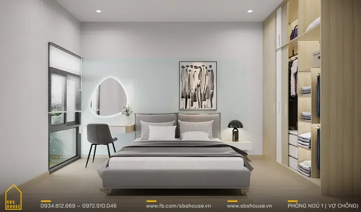 Màu Sơn Phòng Ngủ Cho Người Mệnh Thủy Màu Xanh Dương