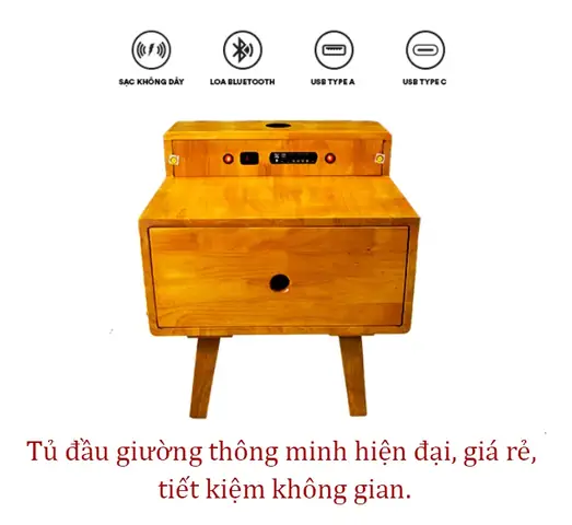Mẫu Tủ Đầu Giường Thông Minh