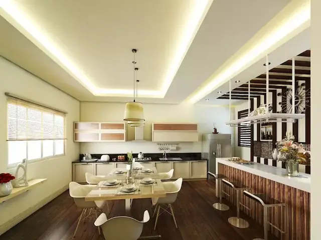Mẫu Trần Thạch Cao Phòng Bếp Nhà Ống Đẹp