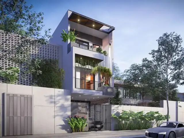 Mẫu Nhà 3 Tầng 6x14m Đẹp Mang Gam Màu Trắng – Xám Chủ Đạo