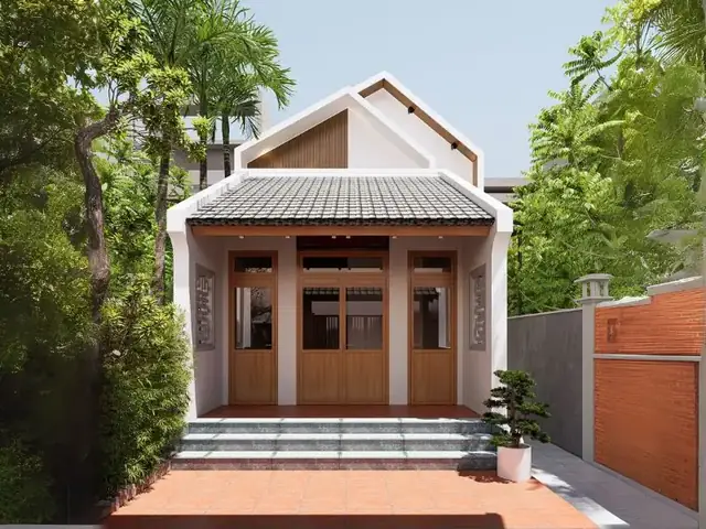 Mẫu Nhà Cấp 4 6×14 Có Gian Thờ Trước Nhà