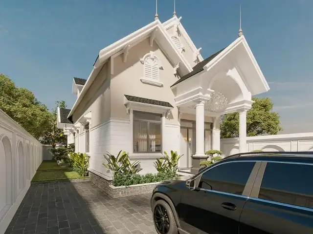 Mẫu Nhà 6x14m Mái Thái Có Khuôn Viên Sân Vườn Đẹp Mắt