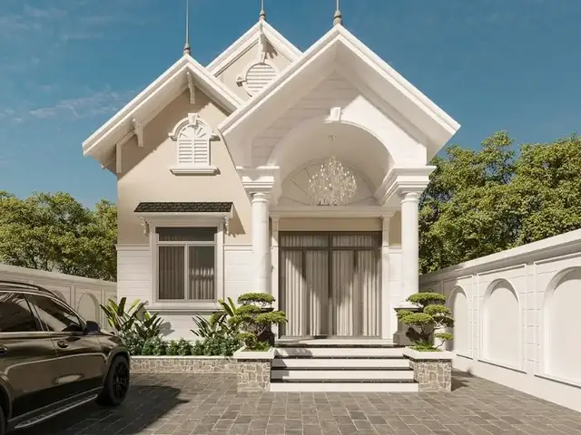 Mẫu Nhà 6x14m Mái Thái Có Khuôn Viên Sân Vườn Đẹp Mắt