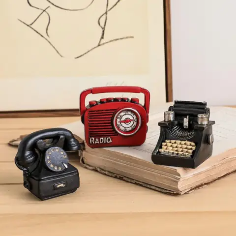 Mô Hình Máy Ảnh Mini Để Bàn Nhựa Resin, Máy Nghe Nhạc Điện ...