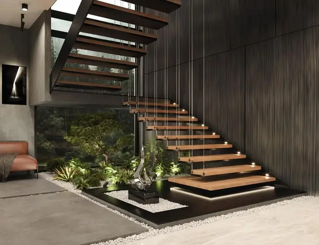 Gợi Ý Trang Trí Cầu Thang Với Tiểu Cảnh, Cây Xanh - Gạch Ốp Lát ...
