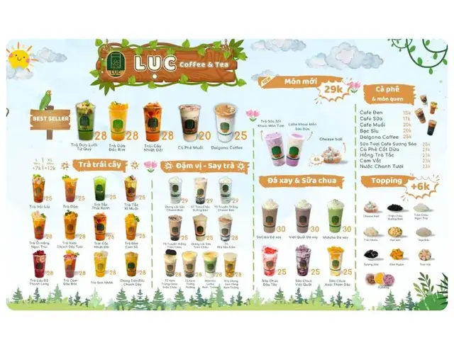 Menu Trà Sữa Phong Cách Trẻ Trung, Sáng Tạo