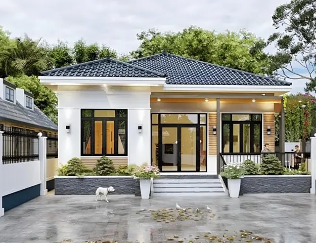 Mẫu Nhà Cấp 4 1 Mái Bằng Ngói