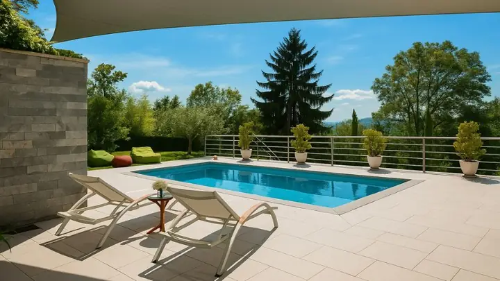 Mẫu Nhà Có Hồ Bơi Mini Trên Sân Thượng Tối Ưu Không Gian