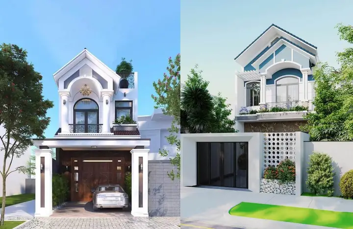 Mẫu Nhà Ống 2 Tầng Mái Thái 5x20m Đẹp