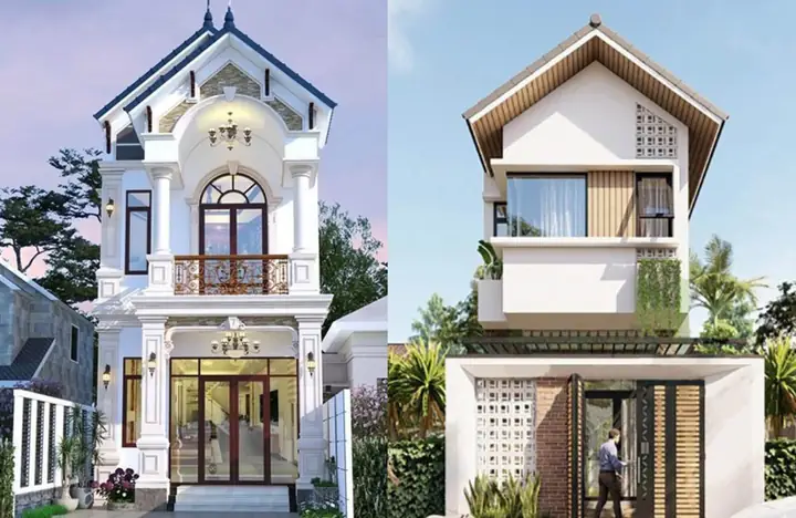 Mẫu Nhà Ống 2 Tầng Mái Thái 5x20m Đẹp