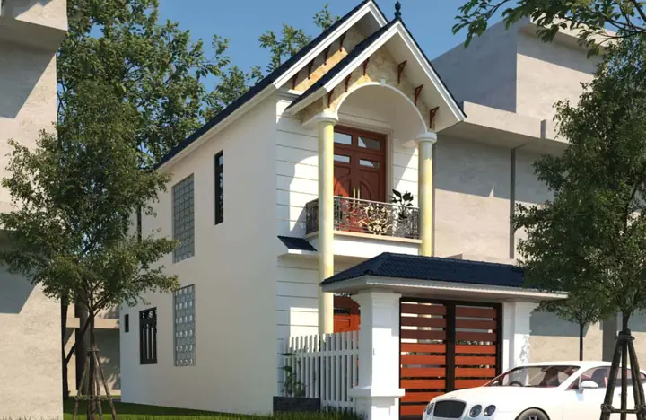 Mẫu Nhà Ống 2 Tầng Mặt Tiền 5m Mái Thái