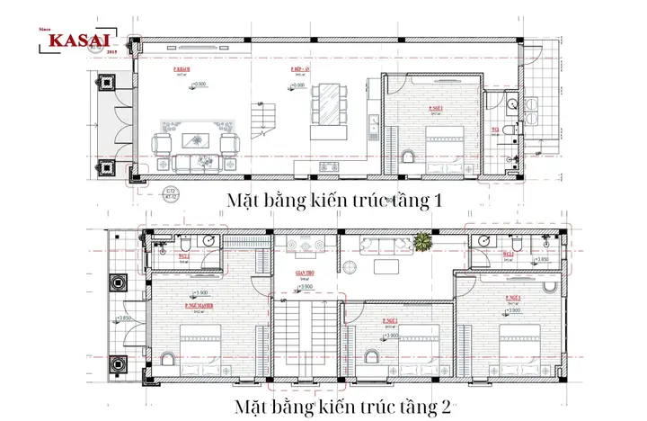 Tham Khảo Bản Vẽ Mặt Bằng Nhà Mái Thái 5x20m