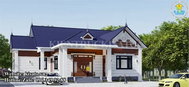 Phối Cảnh 3d Mẫu Nhà Ống 1 Tầng Đơn Giản Mái Nhật Đẹp