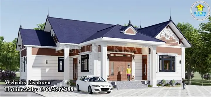 Phối Cảnh 3d Mẫu Nhà Ống 1 Tầng Đơn Giản Mái Nhật Đẹp