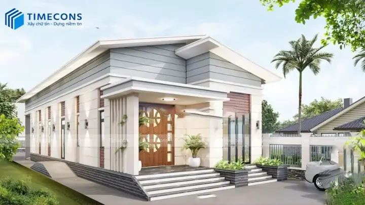 Mẫu Nhà Ống 1 Tầng 2 Phòng Ngủ Diện Tích 5×20