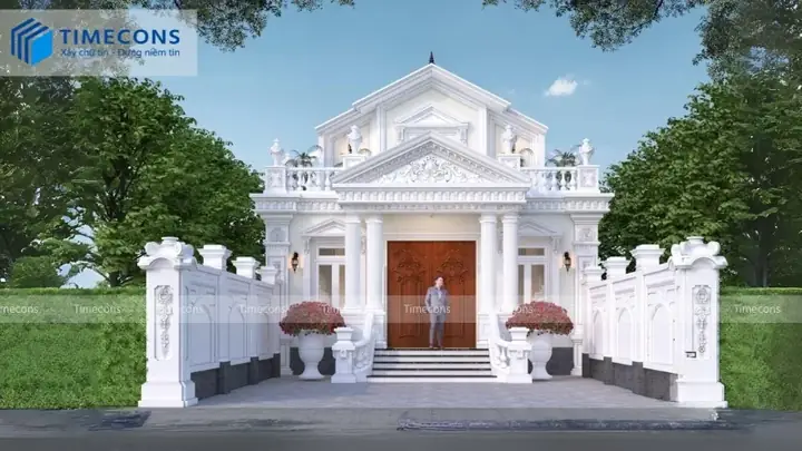 17. Mẫu Nhà Ống 1 Tầng 2 Phòng Ngủ Cổ Điển