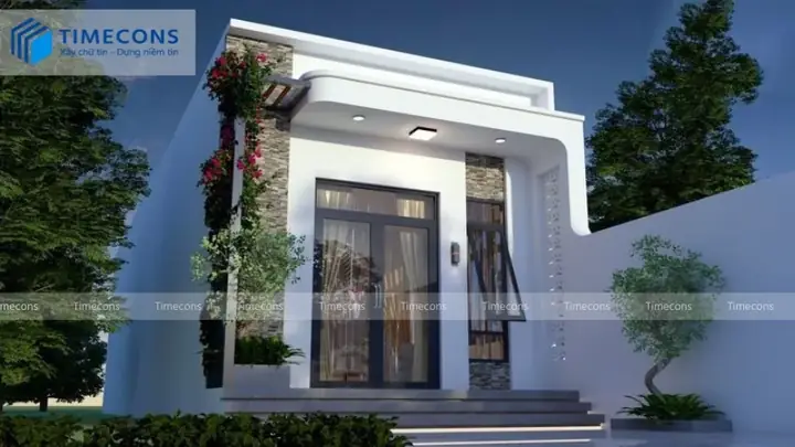 Mẫu Nhà Ống 1 Tầng 2 Phòng Ngủ Diện Tích 80m2