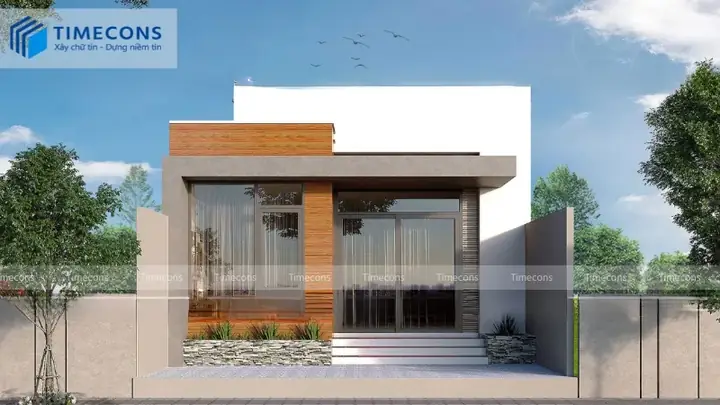 13. Mẫu Nhà Ống 1 Tầng 2 Phòng Ngủ 1 Phòng Khách