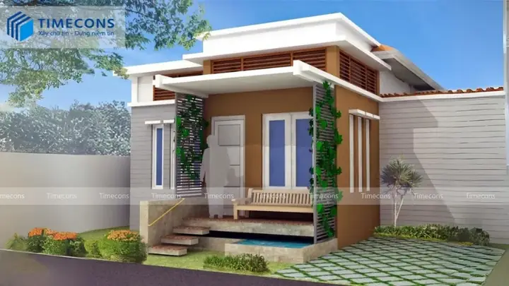 11. Mẫu Nhà Ống 1 Tầng 2 Phòng Ngủ Có Cầu Thang