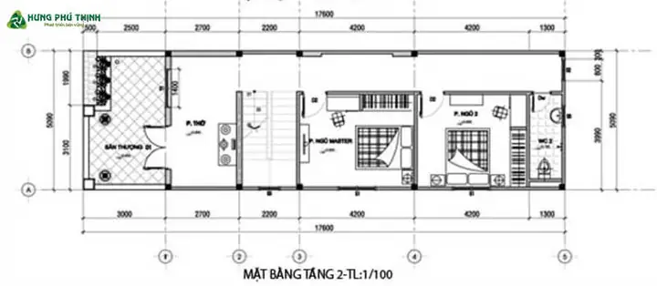 Bản Vẽ Nhà Ống 2 Tầng 3 Phòng Ngủ Hiện Đại Bản Vẽ Nhà Ống 2 Tầng 3 Phòng Ngủ Hiện Đại