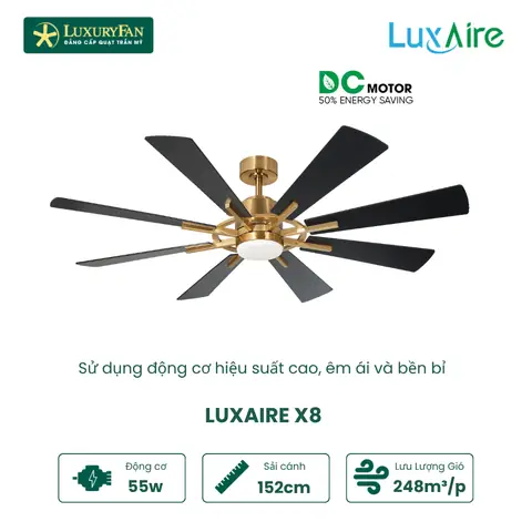 Luxaire X8 Ab - Quạt Trần Luxuyfan