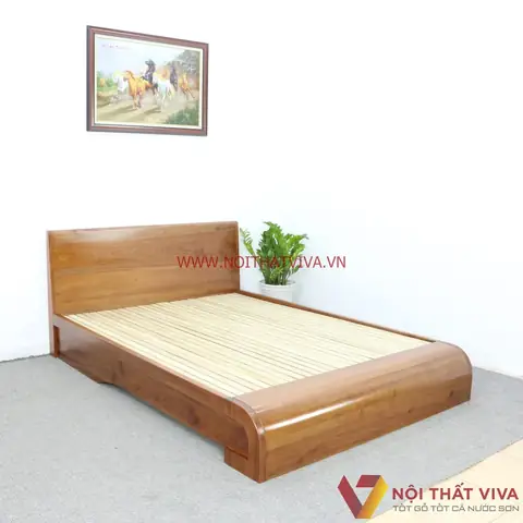 Giường Ngủ Hiện Đại Đẹp Gỗ Xoan Đào