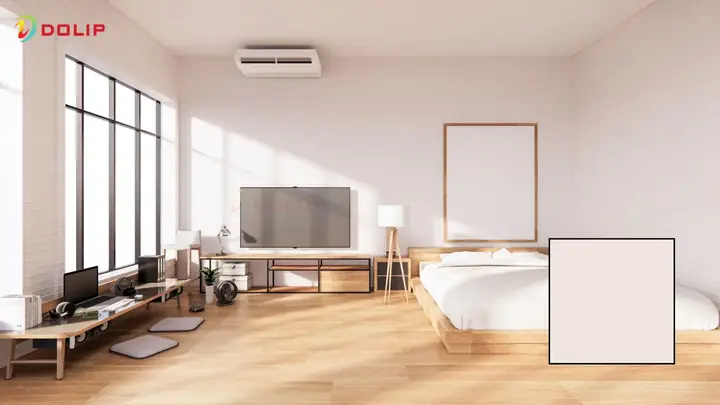 Phòng Ngủ Màu Xám Hồng