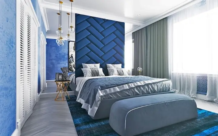 Mẫu Thiết Kế Phòng Ngủ Màu Xanh Lam