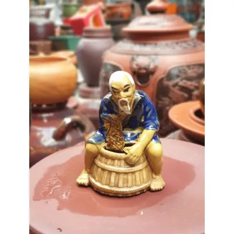 Tượng Lão Ông Úp Nơm - Phụ Kiện Trang Trí Tiểu Cảnh, Bể Cá, Hòn ...