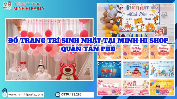 Đồ Trang Trí Sinh Nhật Tại Quận Tân Phú