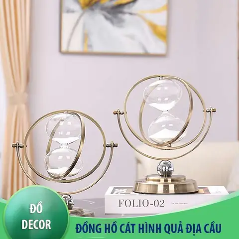 Đồng Hồ Cát Hình Quả Địa Cầu Trang Trí Tk13 - Vật Dụng Nhà Đẹp