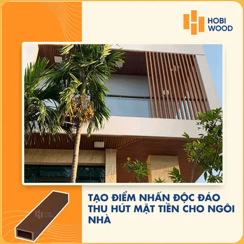 Thanh Lam Gỗ Nhựa Ngoài Trời Làm Bảng Hiệu, Ốp Tường