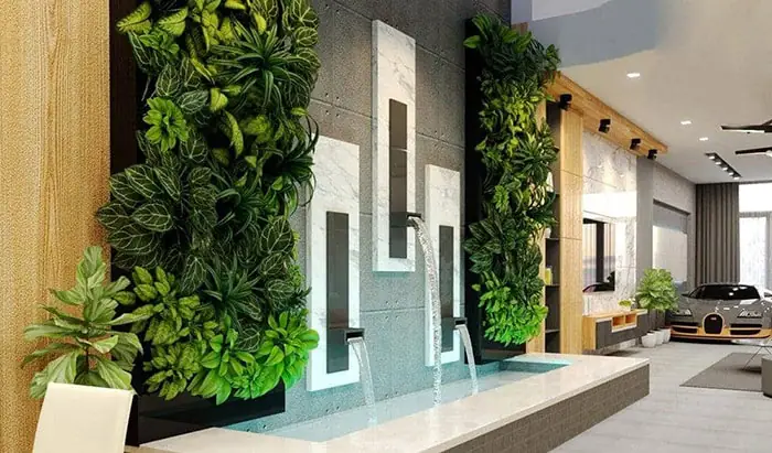 Tiểu Cảnh Vườn Cây Trên Tường