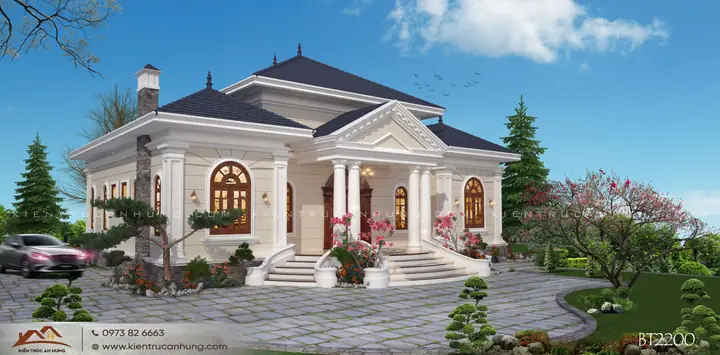 Thiết Kế Biệt Thự 500m2 Với Không Gian Sống Ngập Tràn Khoảng Xanh