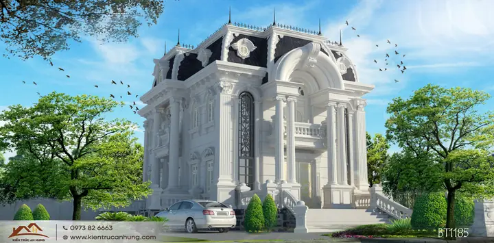 Mẫu Biệt Thự Sân Vườn 500m2 Mang Nét Kiến Trúc Châu Âu Đẳng Cấp
