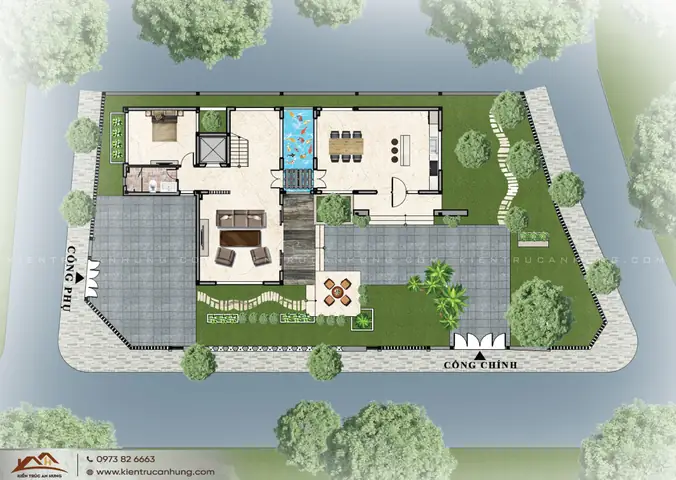 Đẹp Lạ Mắt Với Mẫu Biệt Thự Hiện Đại Trên Đất 500m2 – Chị Phương – Quốc Oai