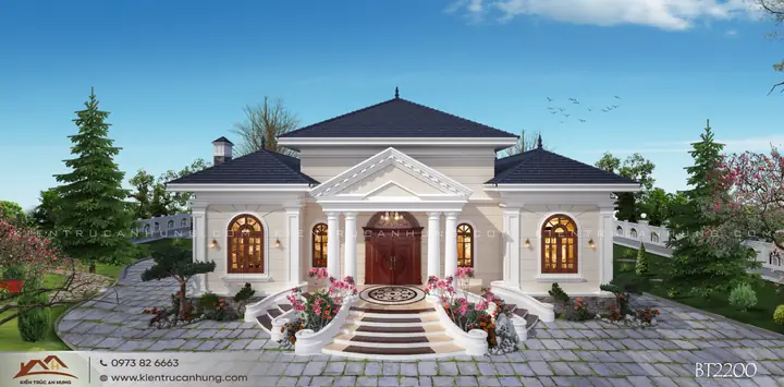 Thiết Kế Biệt Thự 500m2 Với Không Gian Sống Ngập Tràn Khoảng Xanh