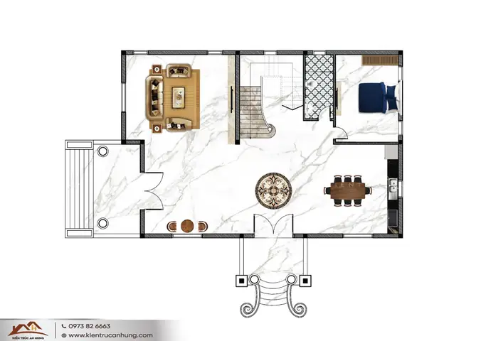 Thiết Kế Biệt Thự Nhà Vườn 500m2 Phong Cách Tân Cổ Điển Đẹp Khó Phai Tại Bắc Ninh