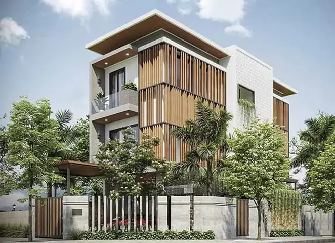 Mẫu Thiết Kế Mặt Tiền Nhà Phố Hướng Tây Diện Tích 5m