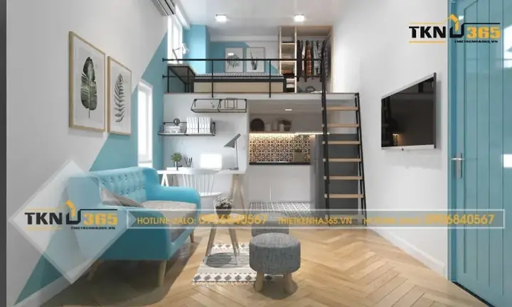 Thiết Kế Nhà 20m2 Có Gác Lửng Tối Ưu Diện Tích