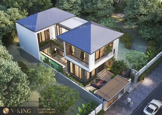 Mẫu Thiết Kế Nhà Hộp 2 Tầng Mái Nhật Hình Khối Độc Đáovk21122 Mẫu Thiết Kế Nhà Hộp 2 Tầng Mái Nhật Hình Khối Độc Đáovk21122