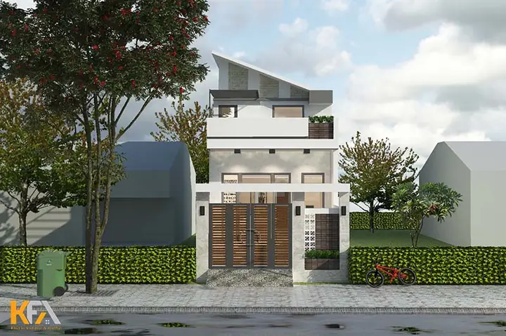 Mẫu Nhà Ống Mặt Tiền 5x25m 1 Tầng Không Gian Xanh